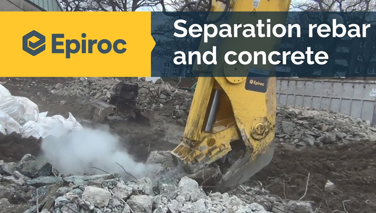 Bulk Pulverizer BP 3050 separate rebar from concrete