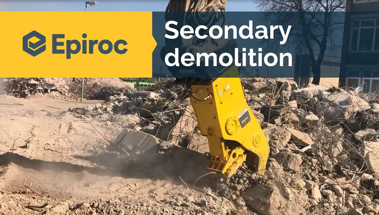 Secondary demolition with a BP 3050 Bulk Pulverizer