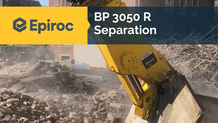 Bulk Pulverizer BP 3050 R separates rebar from concrete